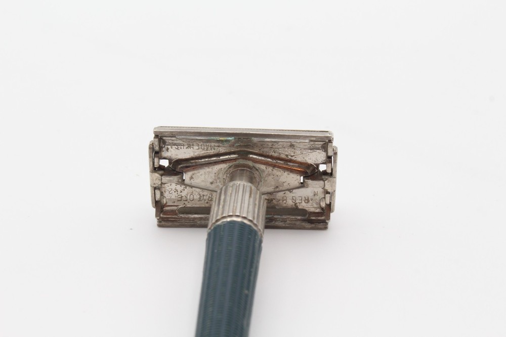 Vintage Gillette Razor Blue Handle