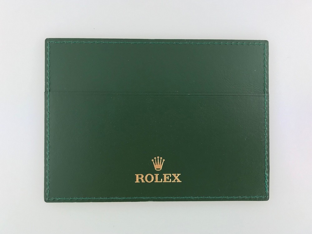 Rolex leather green wallet
