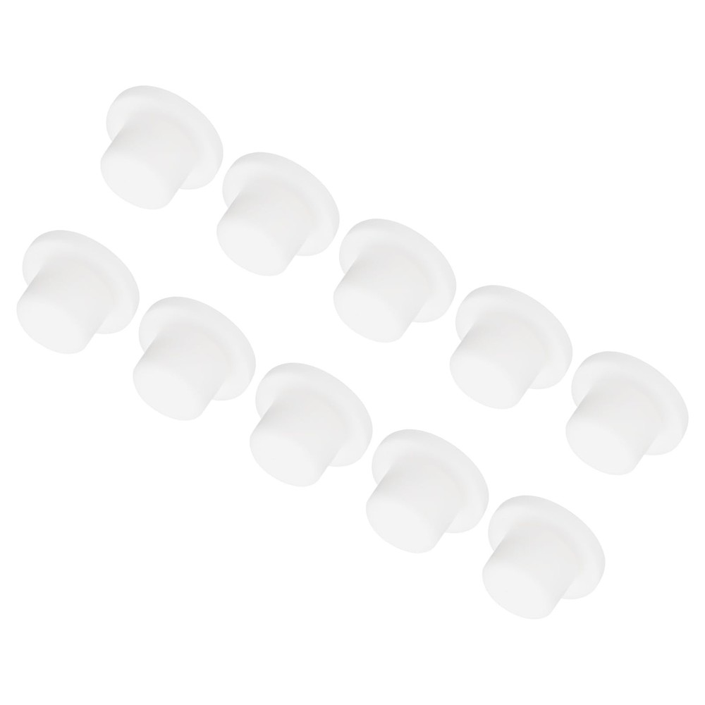 16 Pack High Temp Silicone Plug 13mm/0.5 Inch T-Shaped Solid Rubber Stopper