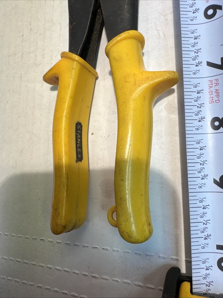 STANLEY Tin Snips , Straight Cut, Aviation Snip, 10”