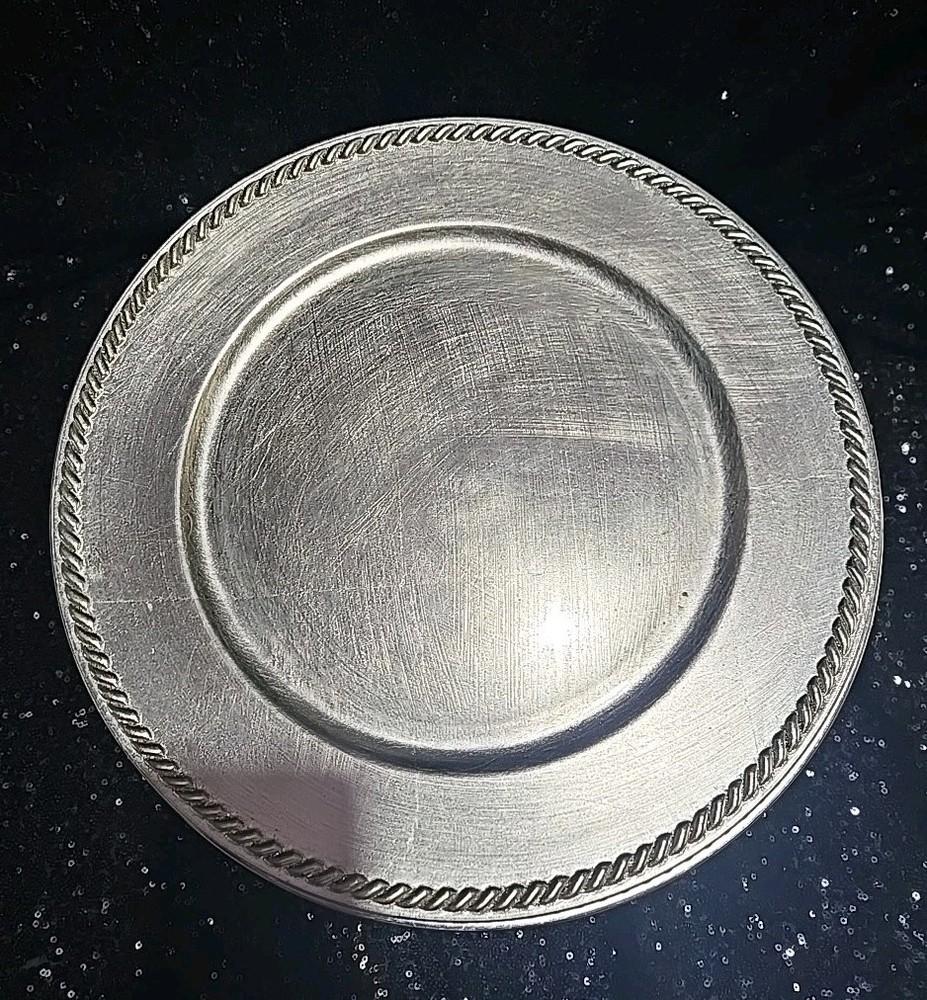39pc 13" Round Solid Silver CHARGER PLATES Party Event Tableware Wedding Banquet