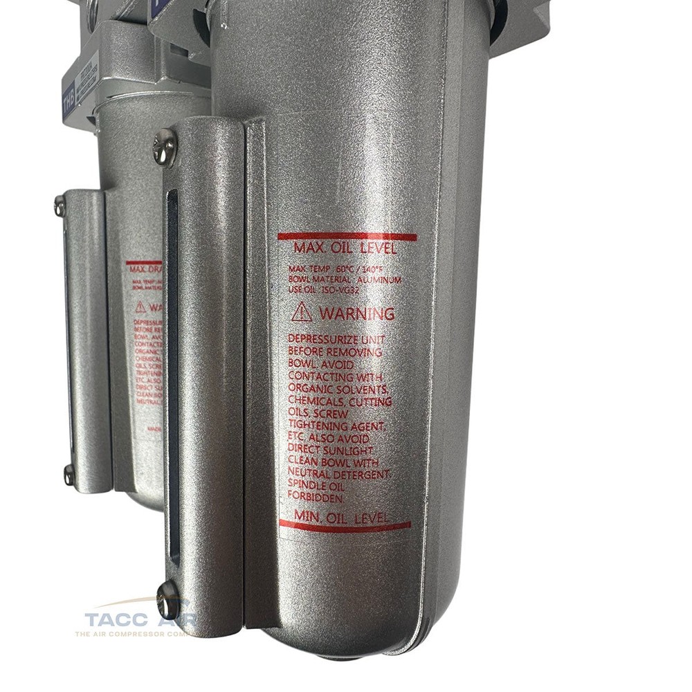 1/2" Compressed Air Compressor Filter Regulator Lubricator Combo FRL System