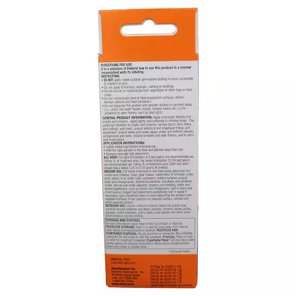 TERRO Roach Bait Powder + Applicator Kills Cockroach Ants Earwigs Silverfish
