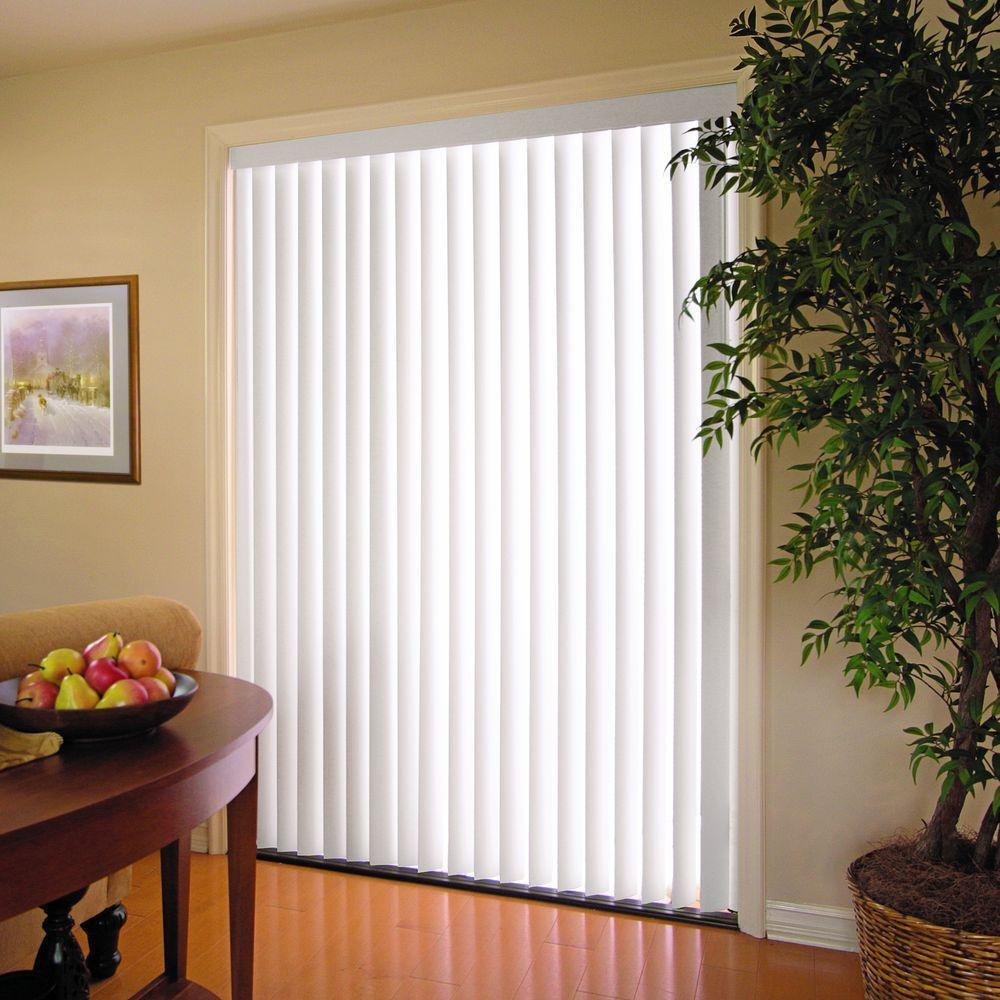 Solid Vertical Privacy Blinds (78" x 84", White & Alabaster)