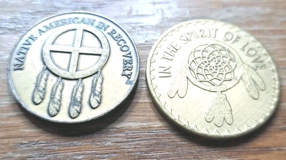 Alcoholics Anonymous Native American Coins