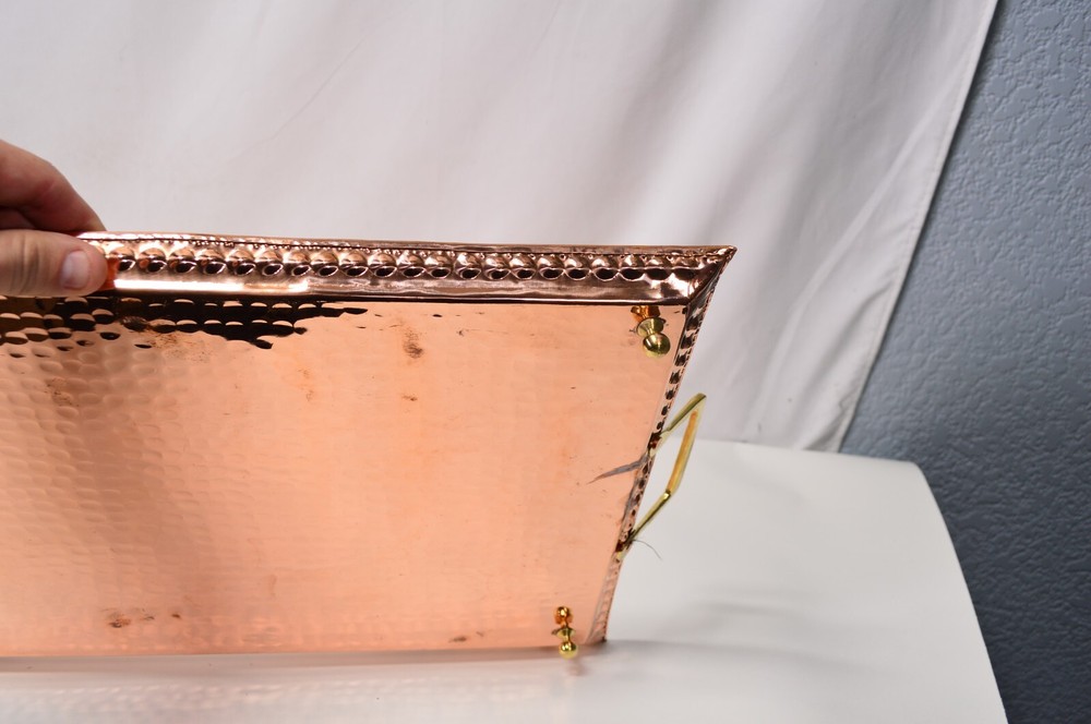 Coppermill Kitchen Vintage Inspired Hammered Copper Tray Large
