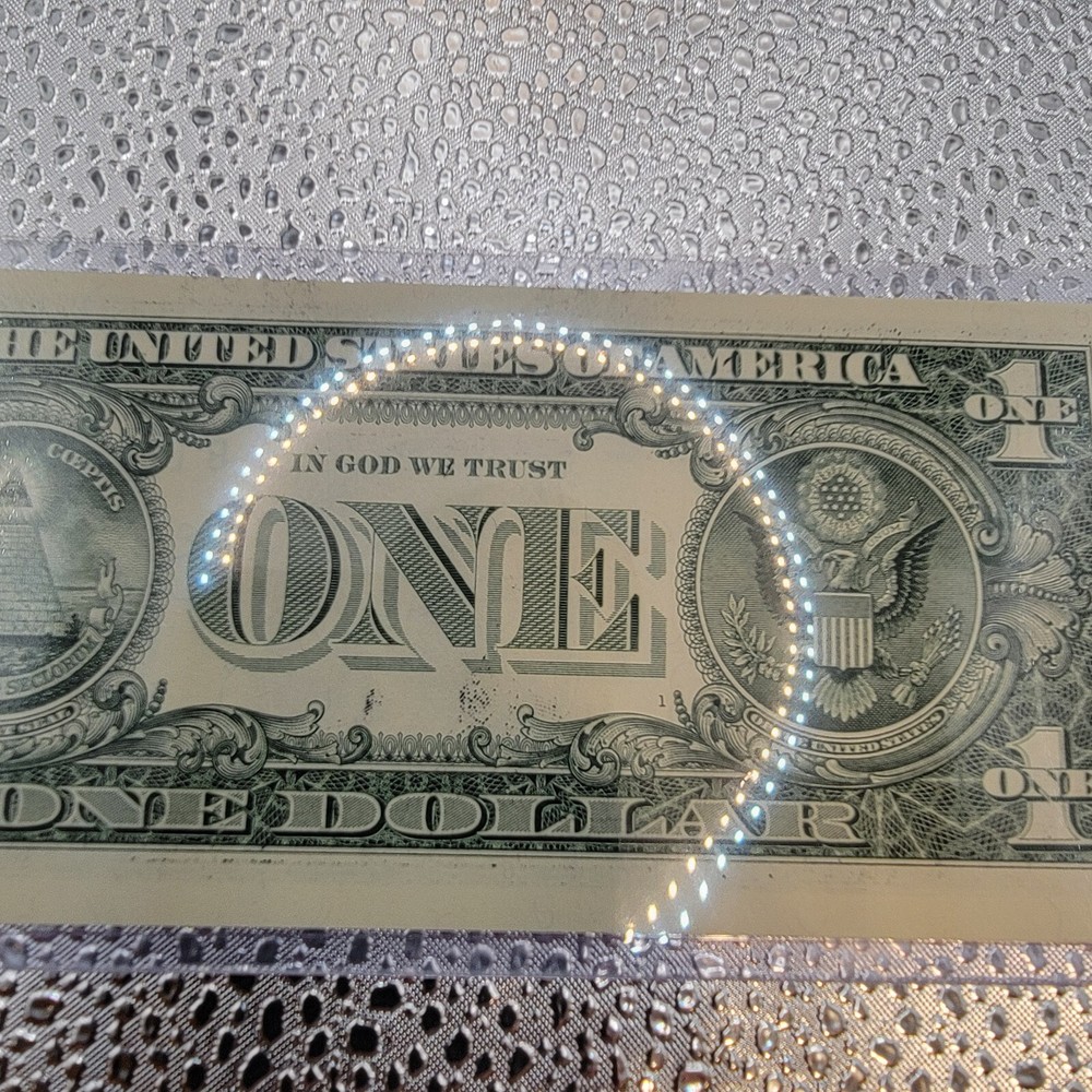 5 uncirculated sequential over ink error $1 bills