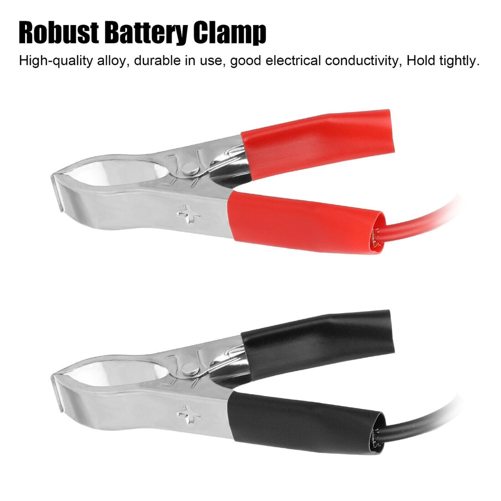 2PCS Car Battery Alligator Clamp Clip Cigarette Lighter Power Adapter Socket 12V