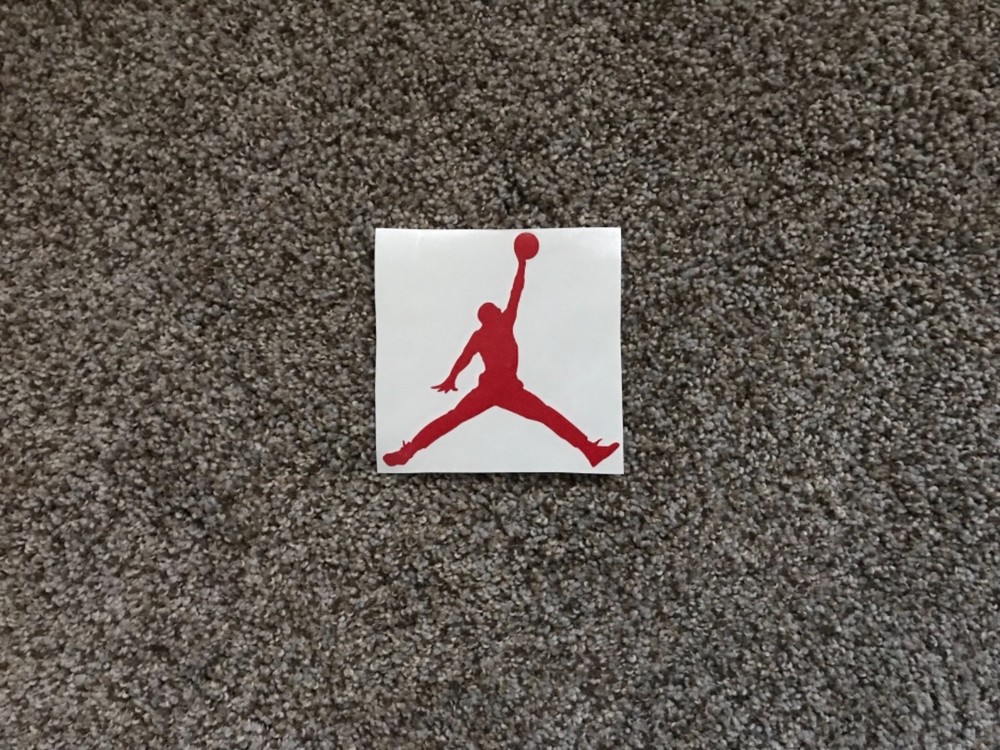 Michael Air Jordan Decal. High Quality Red Decal