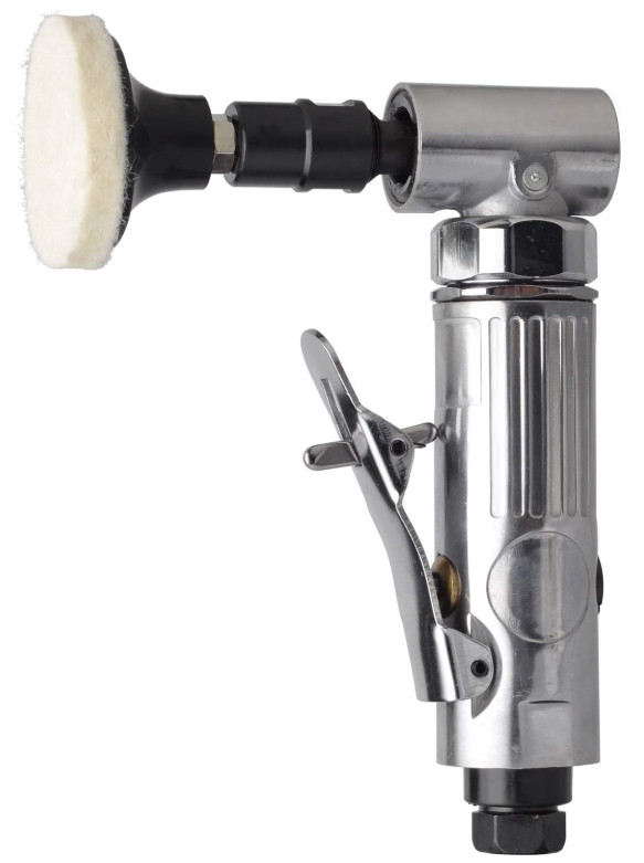 Mini amoladora aire 1/4” angular con 22 discos roll lock kit pulido, Nuevo