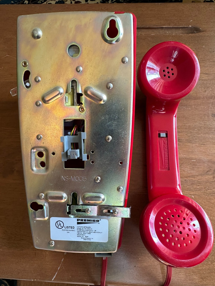 Premier RED Hot Line Auto Dialer Wall Phone - Untested