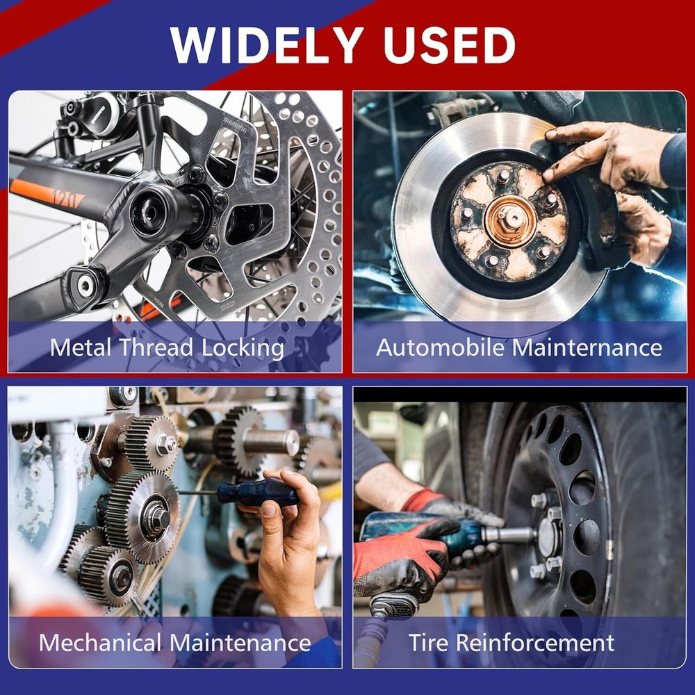 Threadlocker Blue & Red Set – Medium & Strong Strength, 50ml Each