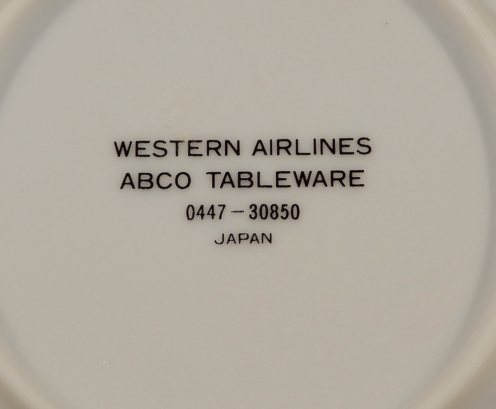 Western Airlines 5 1/2" Side Plate - 60th Anniversary Pattern