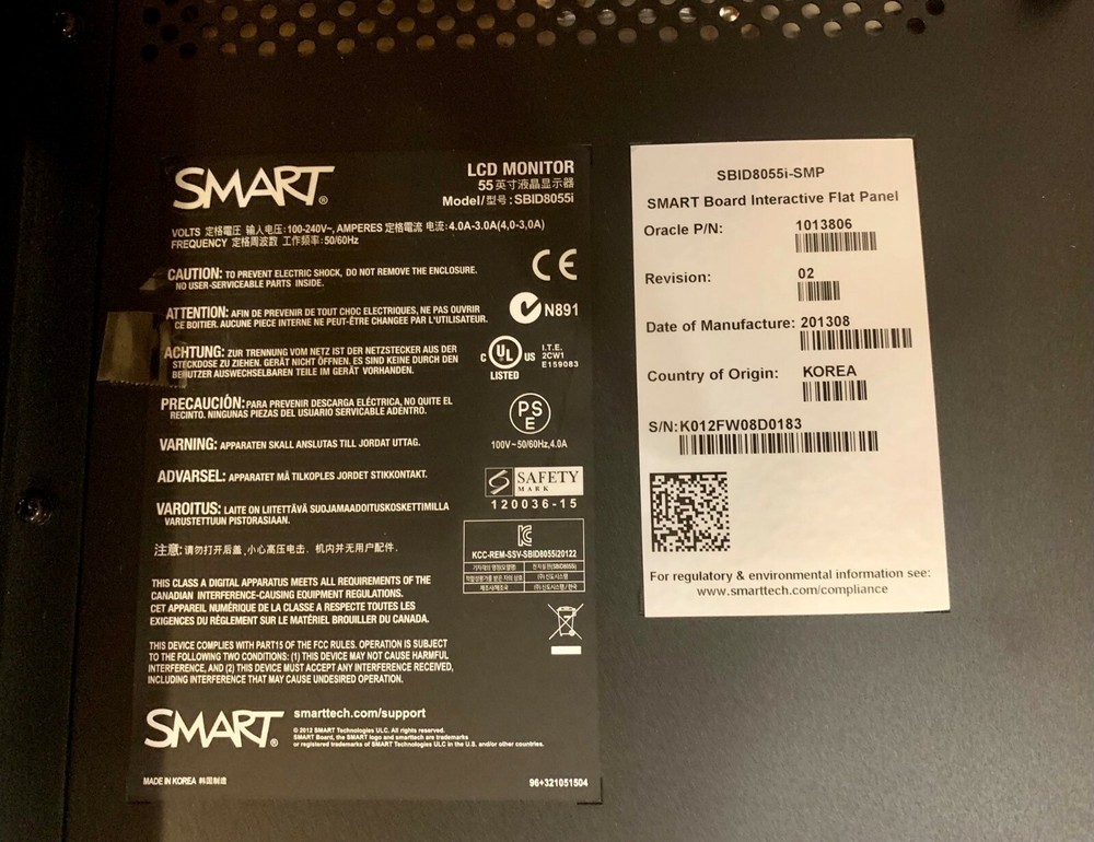 SMART 8055i - 55" Interactive LCD Monitor