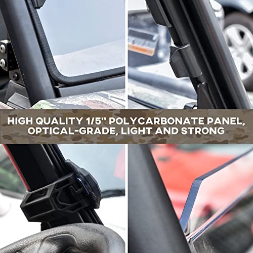Clear Front Half Windshield for Polaris Ranger 570 Midsize, Lightly Dustproof