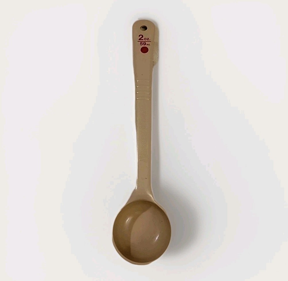 Measure Miser Carlisle 2 oz Long Plastic Measuring Ladle Portion Control Tool