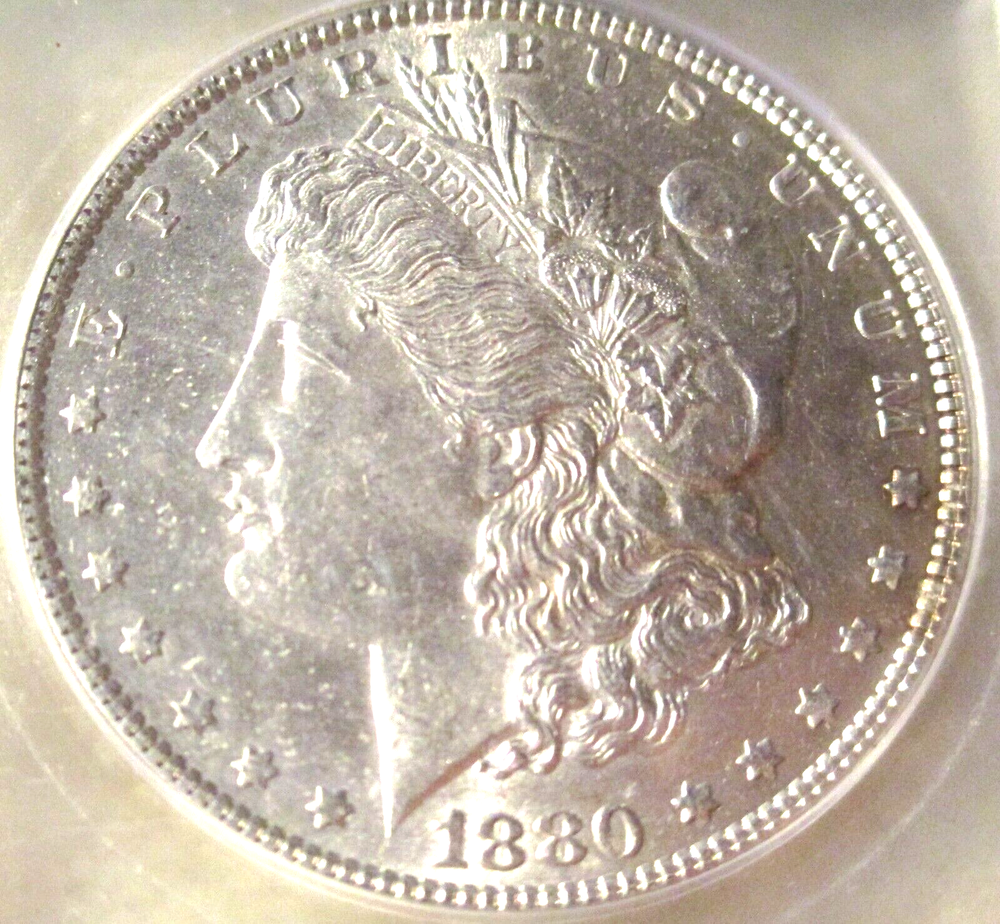 1880 MORGAN SILVER DOLLAR MS63 ICG
