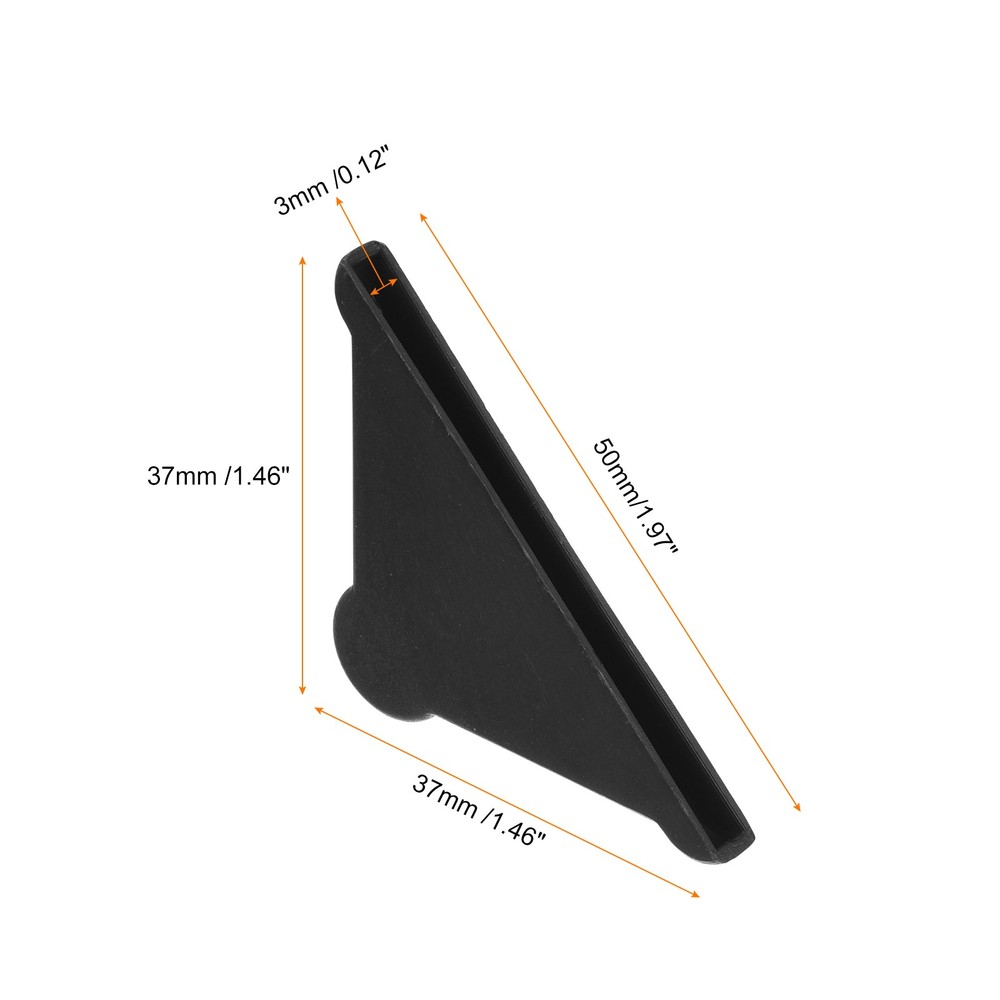 20Pcs Corner Protectors 3x50mm Plastic Triangle Corner Guards Cushion, Black