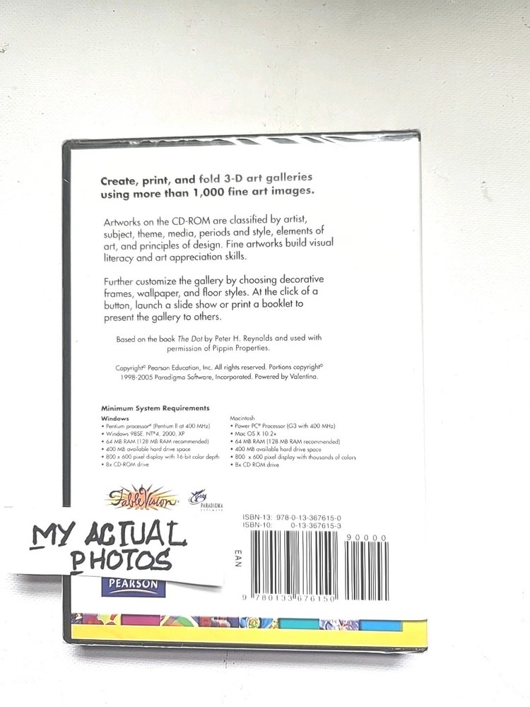 NEW SEALED Pearson Virtual Art Museum CD-ROM Windows mac Computer