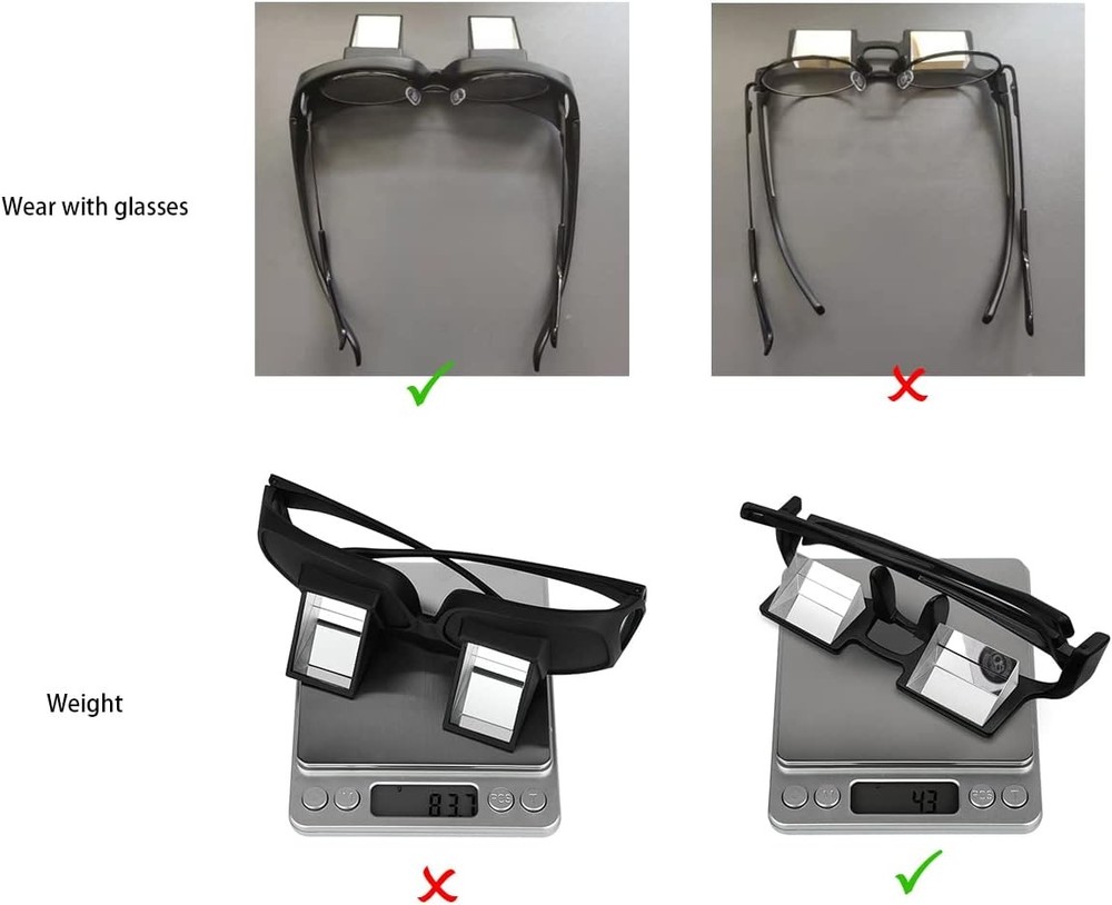 DS. DISTINCTIVE STYLE Lazy Readers Glasses Prism Lying Down Bed...