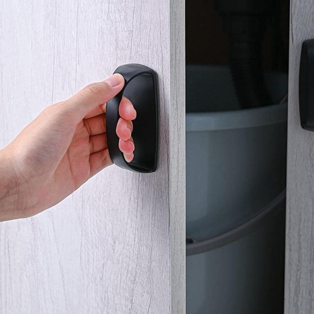 2Pcs Self-Stick Instant Cabinet Handle Pulls Drawer Pull Helper with Adhesive Sl