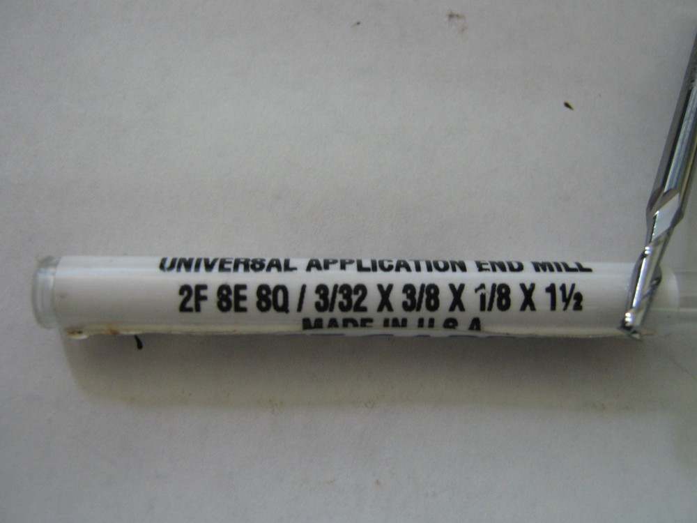2 FLUTE UNIVERSAL APPLICATION 3/32"(.0938) END MILL "NEW"