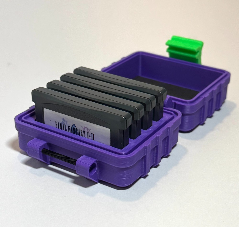 4-Capacity GBA Game Cartridge Case: Protective Storage w/ Customizable Colors