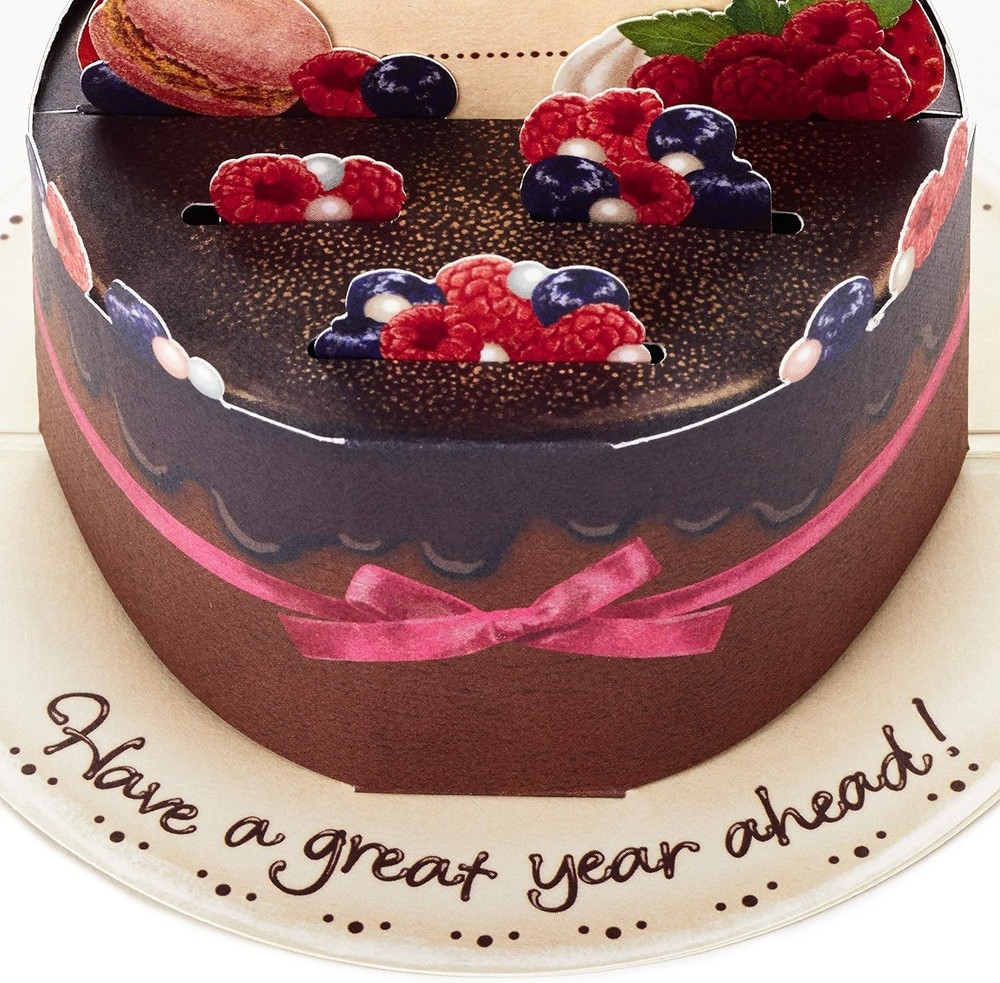 Pop Up Birthday Card Chocolate Cake