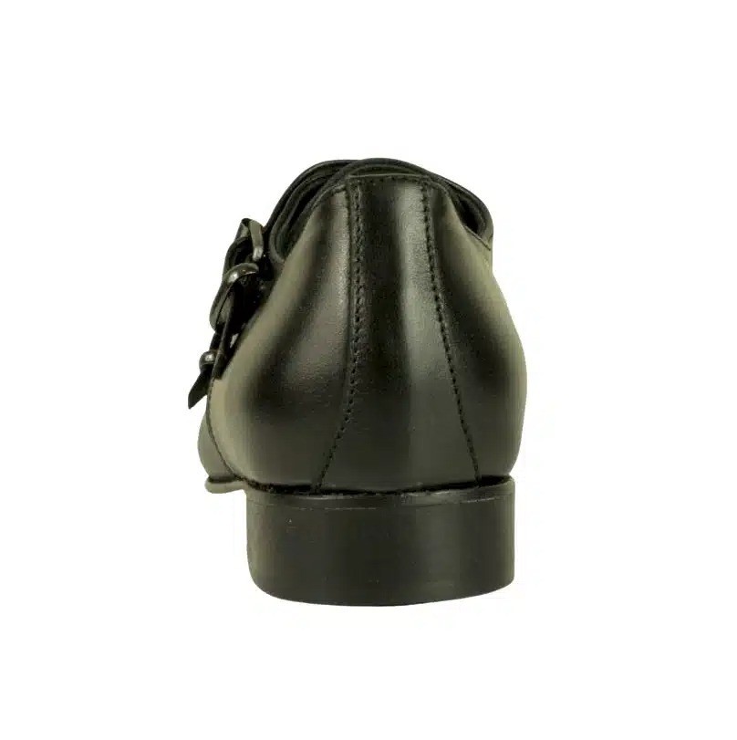 Bruno Double Monkstrap Black Dress Shoes for Boys