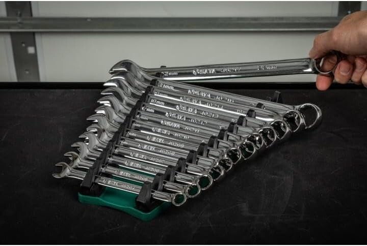 SATA 13pc Reversible Wrench Organizer Rack 2 Pack Space Saving Tool ST95410