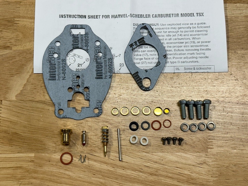 Marvel Schebler TSX Small bowl carburetor rebuild kit