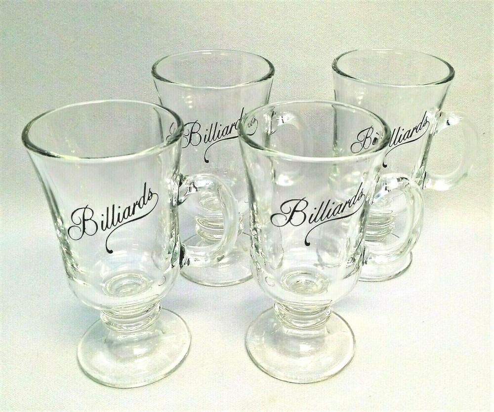 "BILLIARDS" STEMWARE with HANDLE, SET OF 4