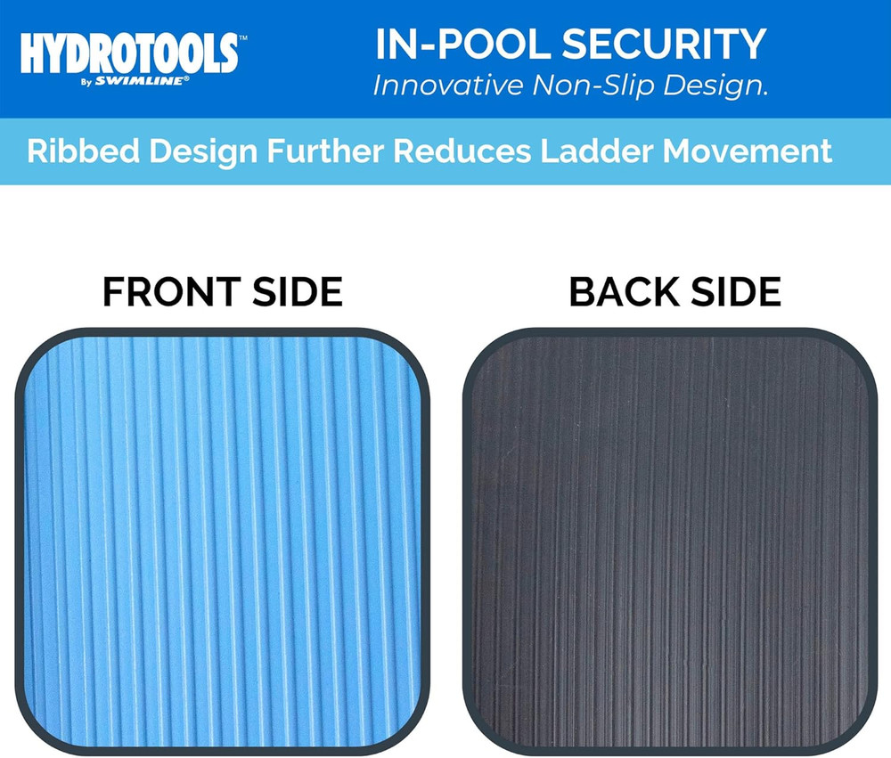 HYDROTOOLS Protective Pool Ladder Mat for above Ground Pools – Safety & Stabilit