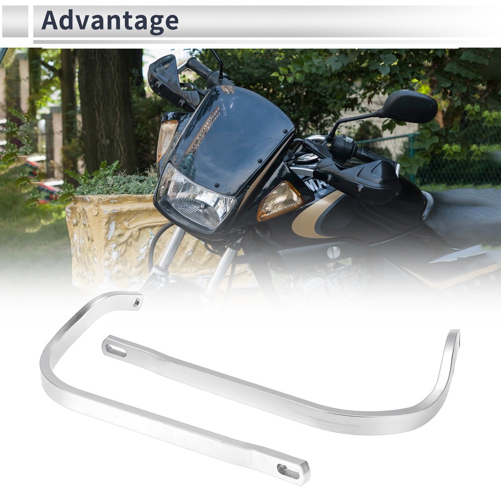 Motorcycle knob protection set aluminum silver 1 pc