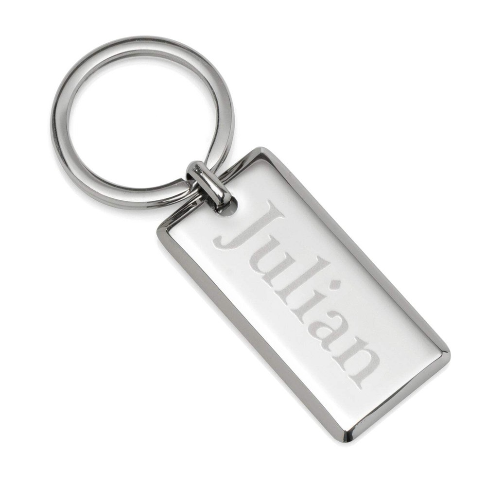 Rectangle Engravable Stainless Steel Key Chain