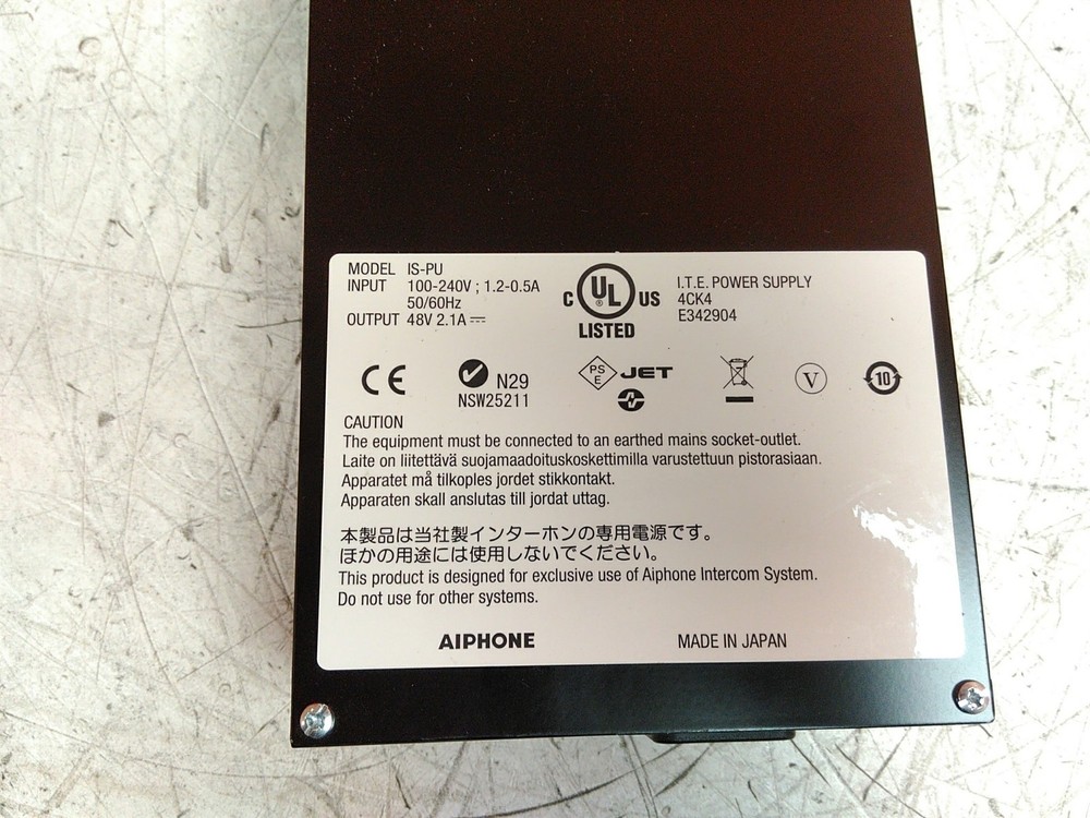 Aiphone IS-PU 48V 2.1A DC Power Supply