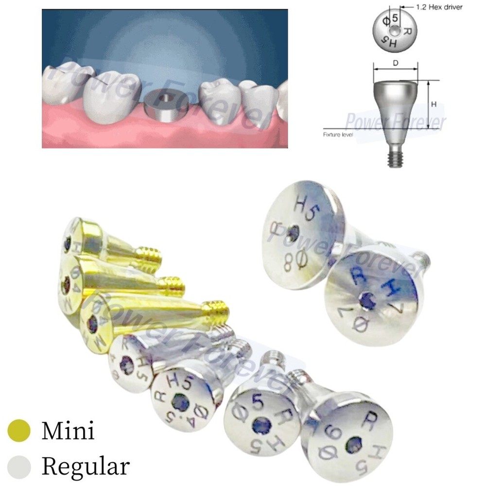 Dental Caps Healing Abutment Cap Mini Regular Platform Fits Oss