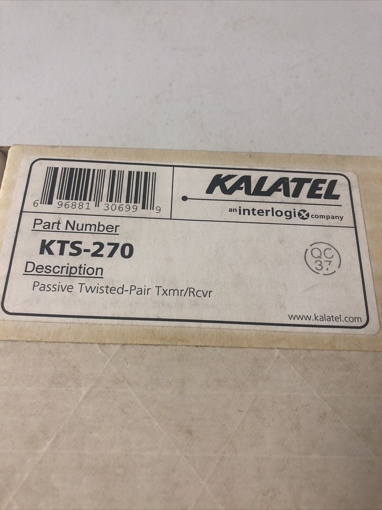 Kalatel Interlogix KTS-270 Passive Twisted-pair Transceiver Receiver