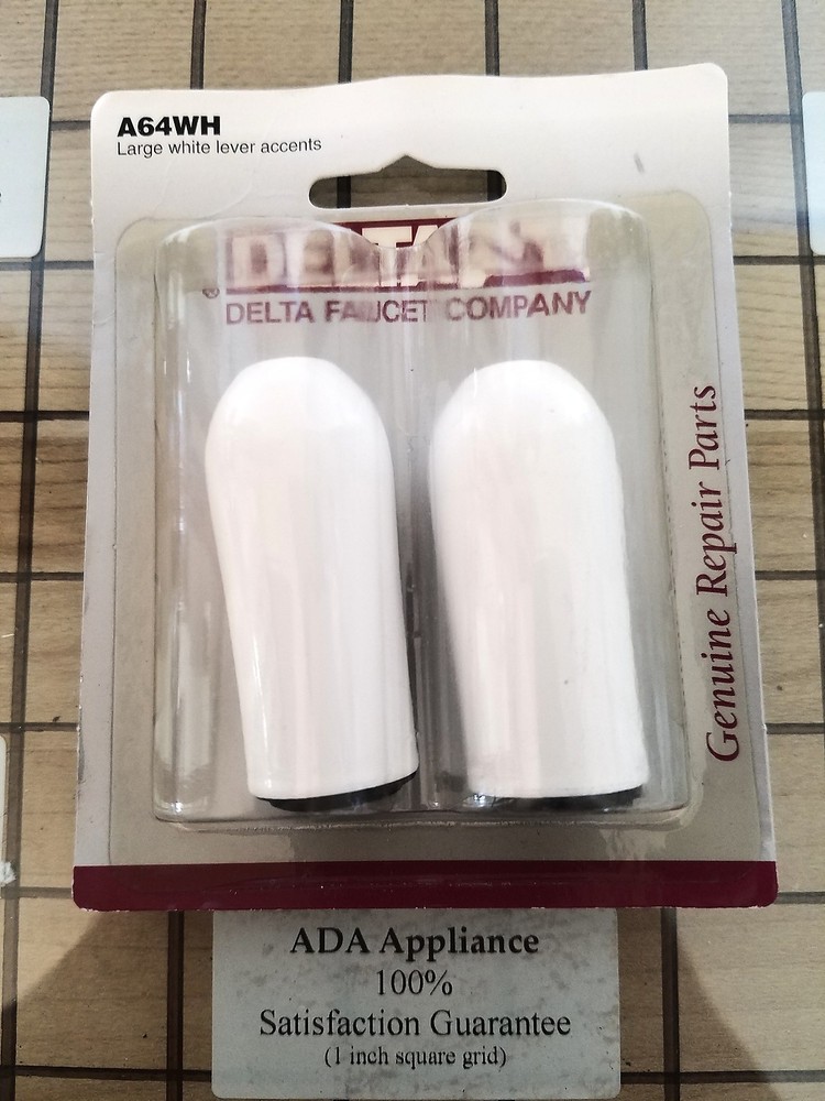 NEW DELTA A64WH LARGE WHITE LEVER ACCENTS 2 PACK