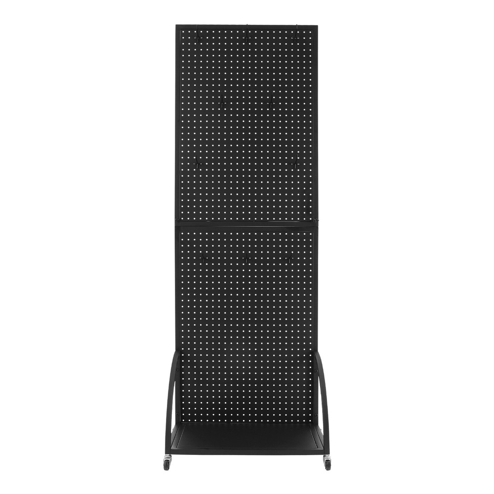 Pegboard Display Stand - Mobile Merchandise Rack with Casters for Retail Use