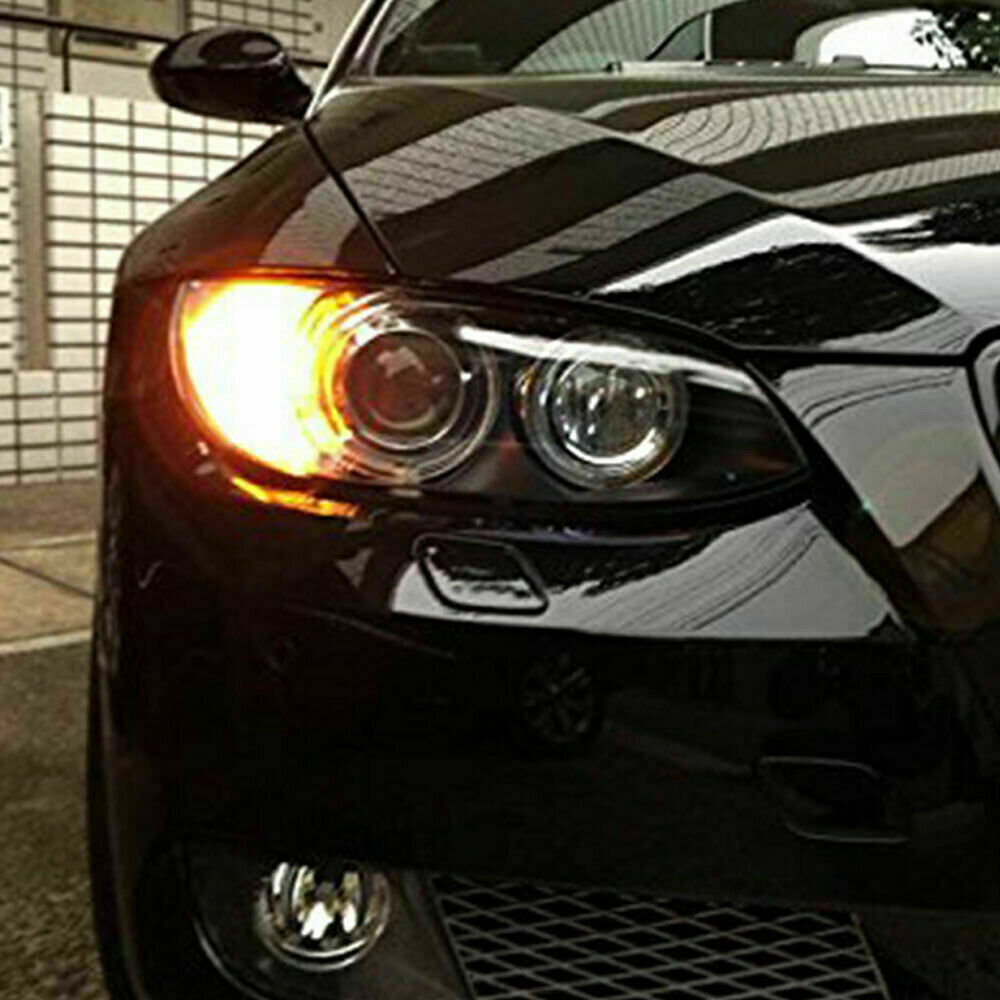 2x Front Turn Signal Light 21-SMD PY24W 5200s Amber LED Bulb For BMW E90 E92