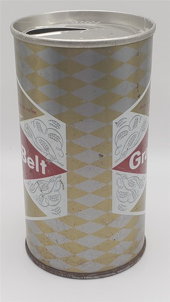 Vintage Grain Belt Beer Can Brewing Steel Bottom Opened Pull Tab Strong