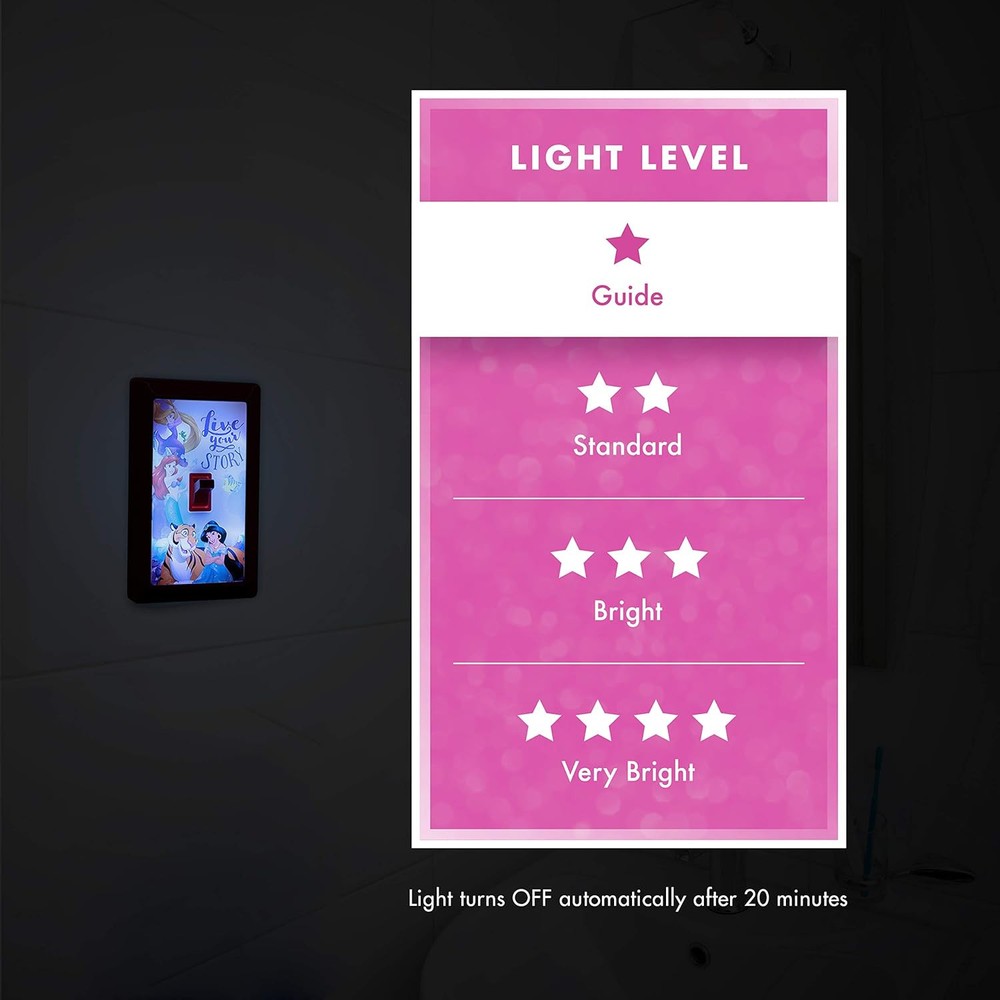 Disney Princess LED Light Switch, Night 1 pack, Switch