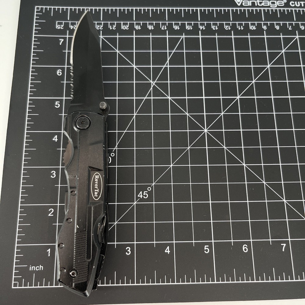 RoverTac Multitool Knife BLACK Camping Survival Knife & Pliers