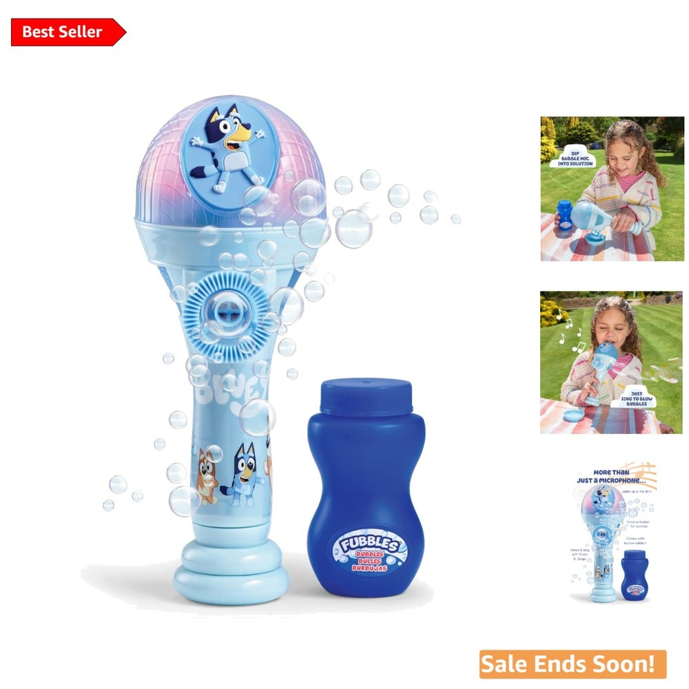 Bluey Dance Mode Bubble Maker & Microphone Set - Perfect for Easter or Birthdays