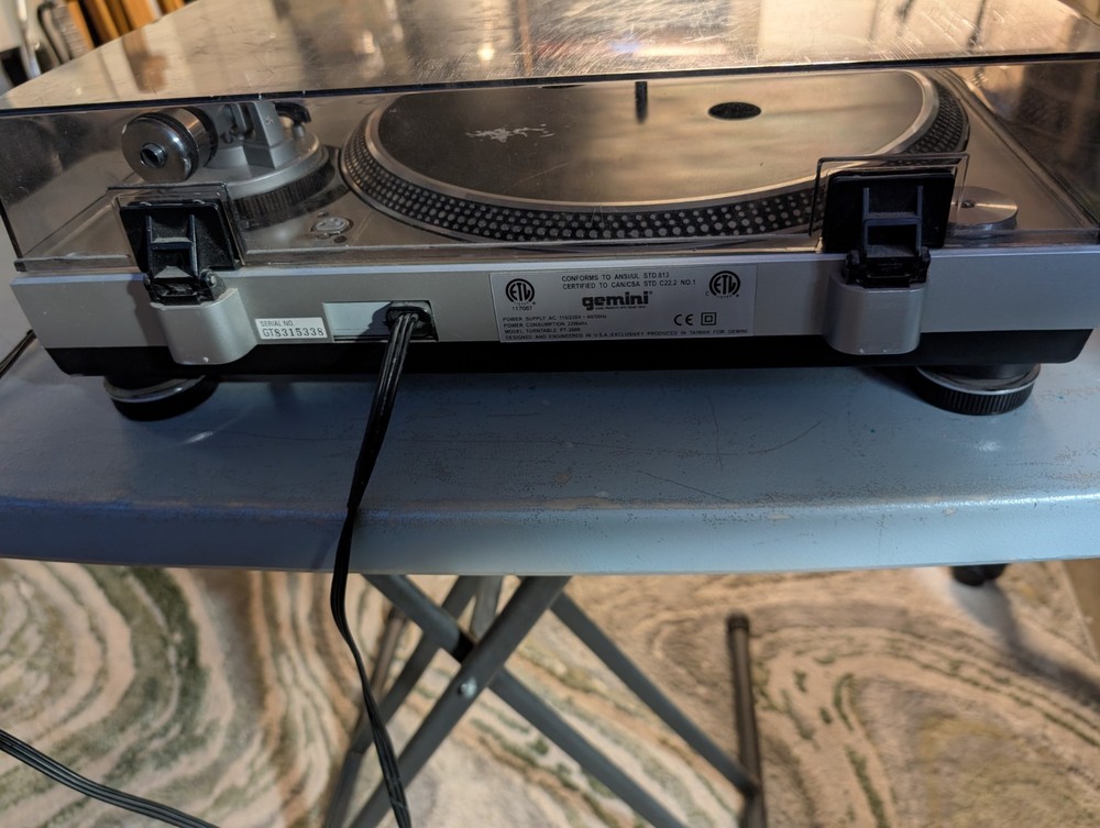 Gemini PT-2000 High-Torque Direct Drive Professional Turntable WORKING Read Desc