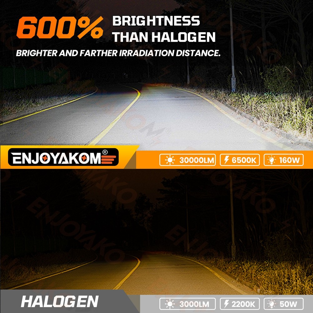 For Honda Accord 1990-2012 4Pcs CSP LED Headlight Bulb Kit High&Low Beam 6500K