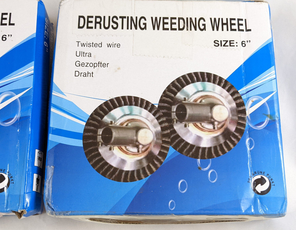 New Derusting Weeding Wheel Size 6" Twisted Wire. New Opened Box