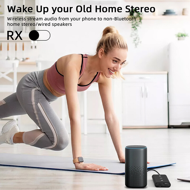 2in1 USB Wireless Bluetooth 5.1 Transmitter Receiver for Music Audio Aux Adapter