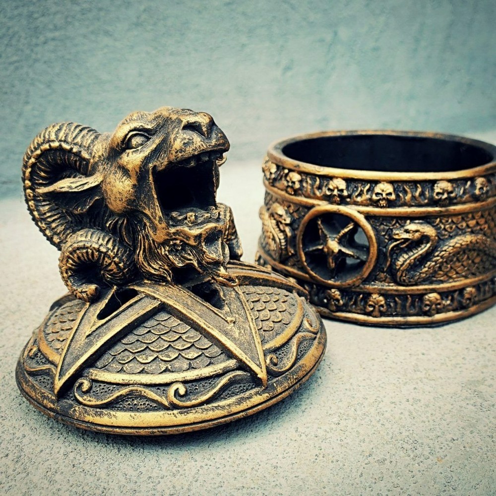 Baphomet Incense Burner, Cone Burner, Occult Items, Gothic Decor
